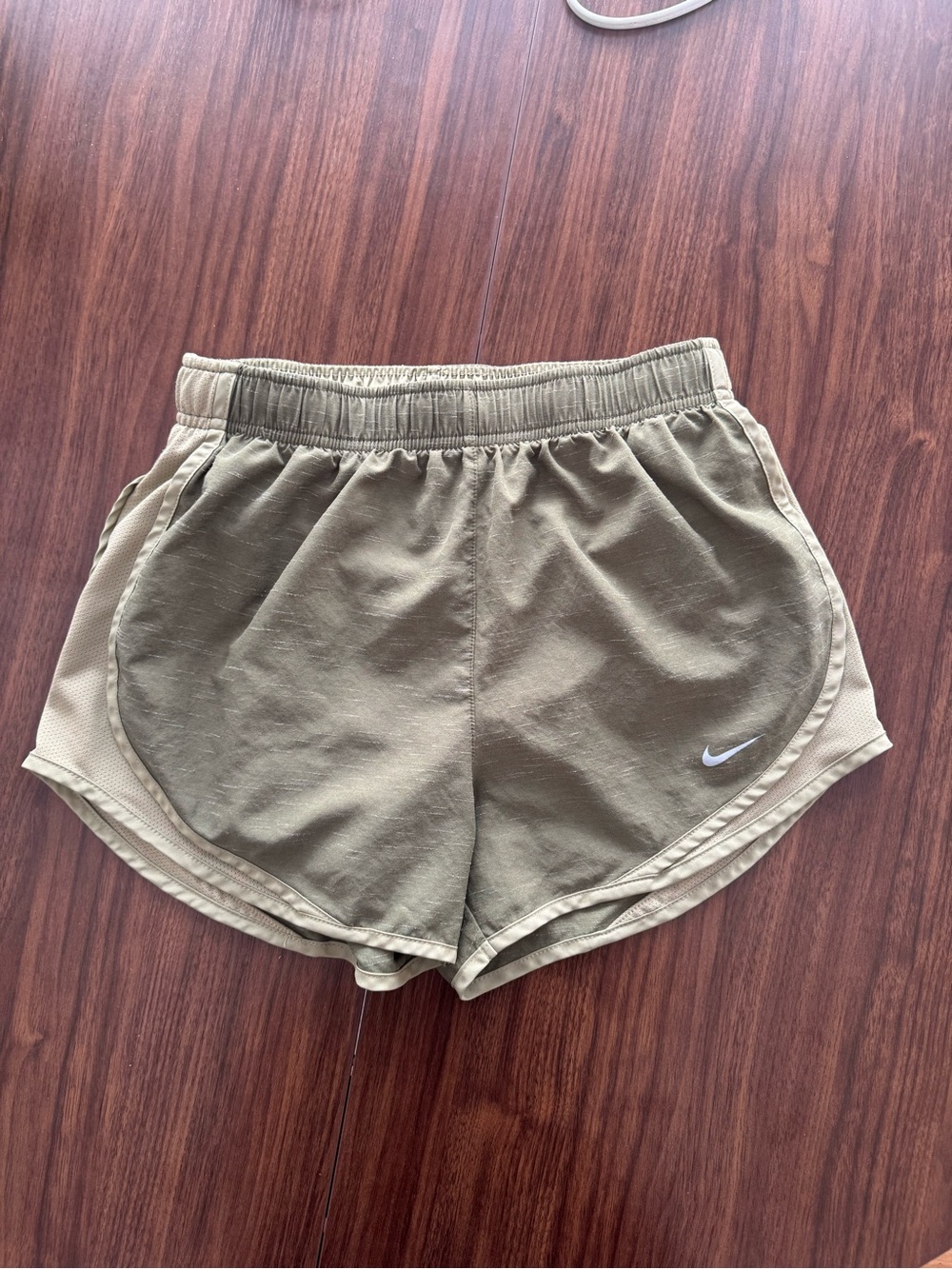 Nike Women's Olive/Tan Athletic Running Shorts